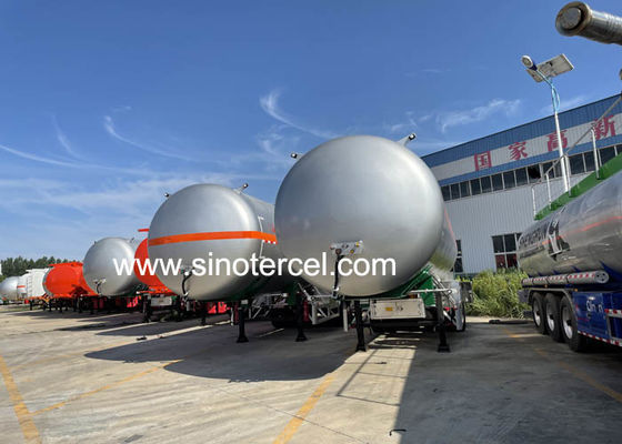 3Axle مخزن سوخت نیمه تریلر 30CBM-60CBM مخزن آب نیمه تریلر