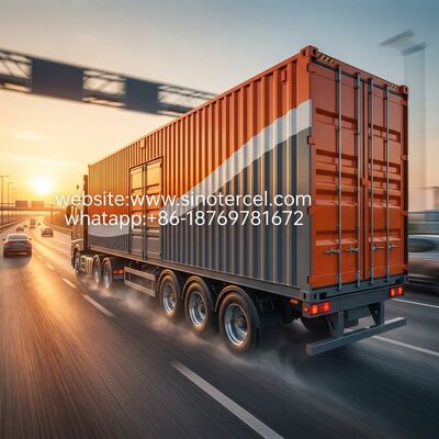 تریلر نیمه‌‌کفی باری با جعبه‌ی سه محور و استحکام بالا با ظرفیت باربری قوی