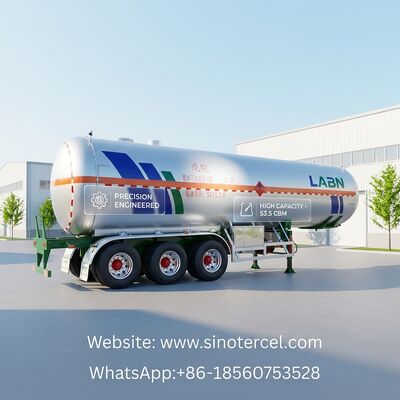 30CBM -60CBM نیمه تانکر تریلر پنتان نیمه تریلر 3 محور / 4 محور