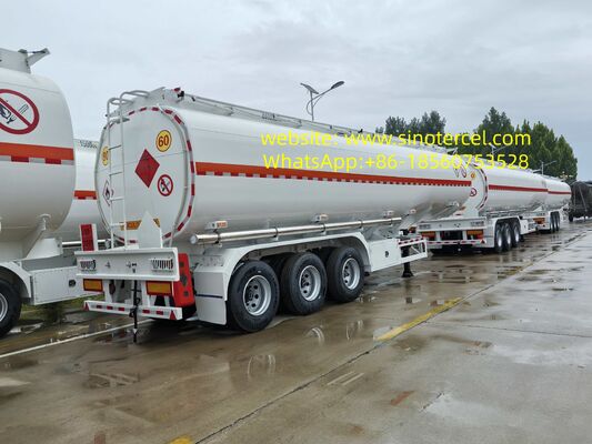 نیمه تانکر تریلر پنتان نیمه تریلر 3 محور 30CBM -60CBM مواد می تواند سفارشی شود