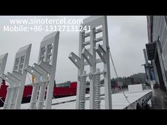 3 محور نیمه تریلر تخت تخت تخت با سطح شاسی ضد زنگ